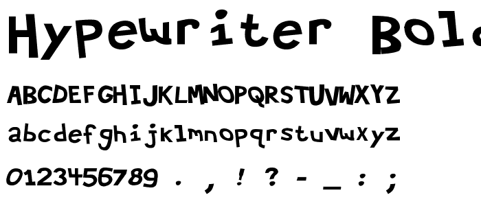 Hypewriter Bold font
